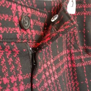 Black & Red Houndstooth Trousers